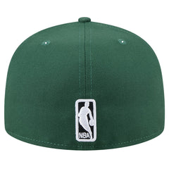 Milwaukee Bucks Throwback Pennant 59FIFTY Fitted Hat Hunter Green - New Era