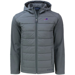 Buffalo Bills Cutter & Buck Evoke PrimaLoft Hybrid Eco Softshell Recycled Full-Zip Hooded Jacket - Gray Jackets