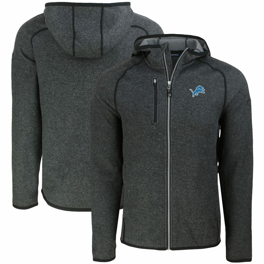 Detroit Lions Cutter & Buck Mainsail Full-Zip Hooded Jacket - Heather Charcoal Jackets