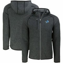 Detroit Lions Cutter & Buck Mainsail Full-Zip Hooded Jacket - Heather Charcoal Jackets