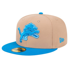 Detroit Lions New Era Logo Main 59FIFTY Fitted Hat - Tan Hats