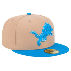 Detroit Lions New Era Logo Main 59FIFTY Fitted Hat - Tan Hats