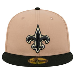 New Orleans Saints New Era Logo Main 59FIFTY Fitted Hat - Tan Hats