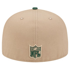 Green Bay Packers New Era Throwback Logo Main 59FIFTY Fitted Hat - Tan Hats