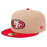 San Francisco 49ers New Era Logo Main 59FIFTY Fitted Hat - Tan Hats