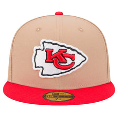 Kansas City Chiefs New Era Logo Main 59FIFTY Fitted Hat - Tan Hats