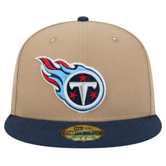Tennessee Titans New Era Logo Main 59FIFTY Fitted Hat - Tan Hats