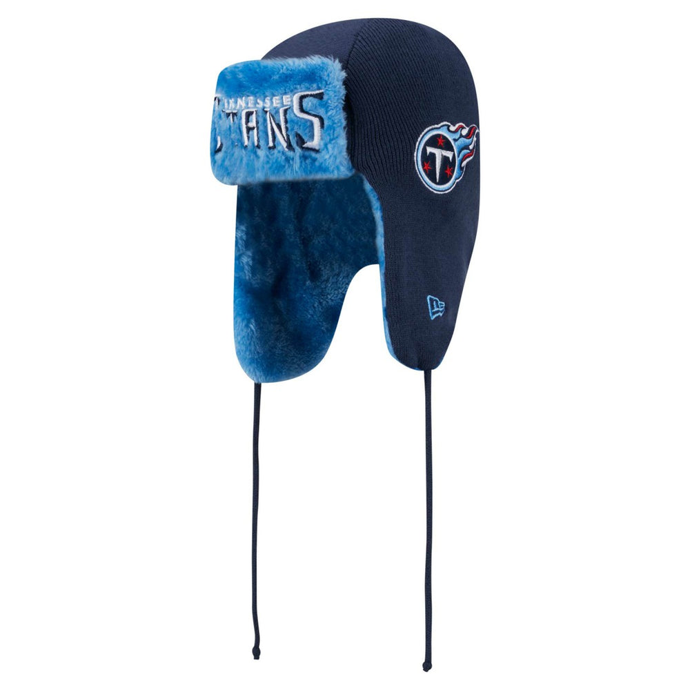 Tennessee Titans New Era Helmet Head Trapper Knit Hat - Navy Hats
