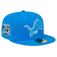 Detroit Lions New Era Main Side Patch 59FIFTY Fitted Hat - Blue Hats