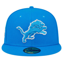 Detroit Lions New Era Main Side Patch 59FIFTY Fitted Hat - Blue Hats