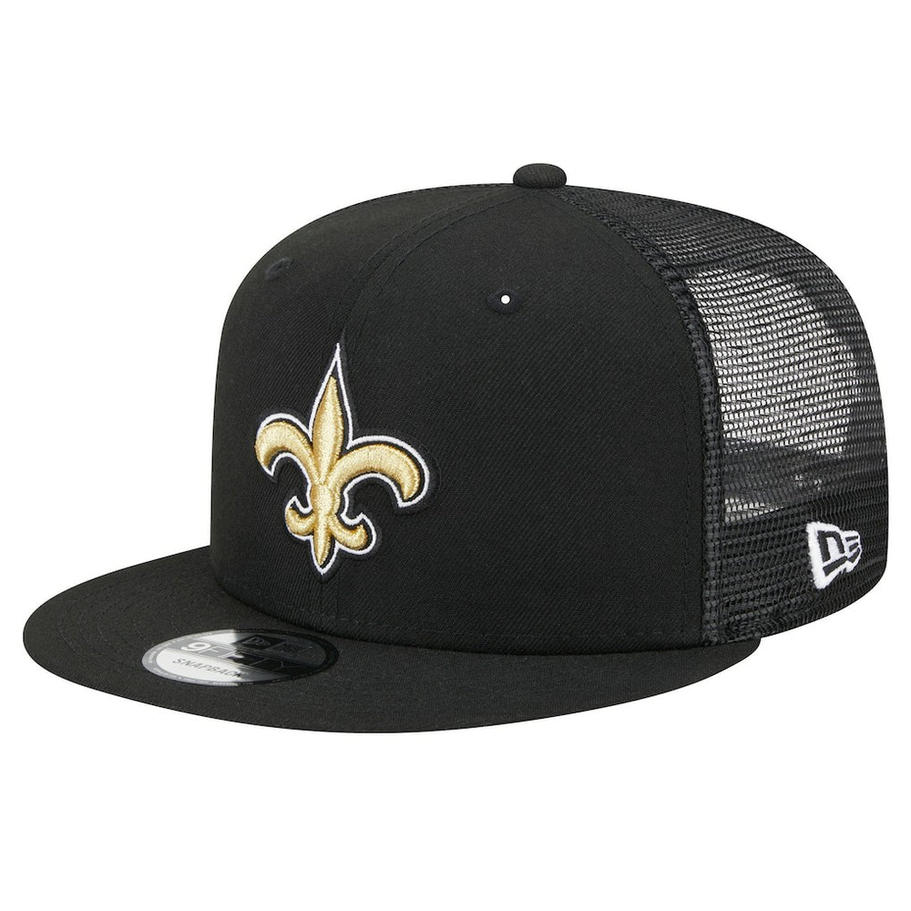 New Orleans Saints New Era Main Trucker 9FIFTY Snapback Hat - Black Hats
