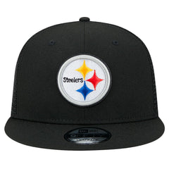 Pittsburgh Steelers New Era Main Trucker 9FIFTY Snapback Hat - Black Hats