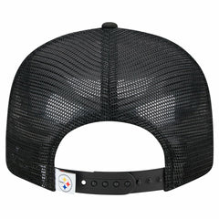 Pittsburgh Steelers New Era Main Trucker 9FIFTY Snapback Hat - Black Hats