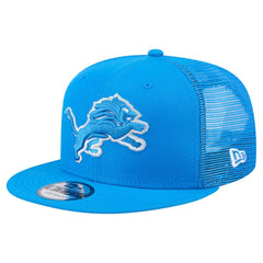 Detroit Lions New Era Main Trucker 9FIFTY Snapback Hat - Blue Hats