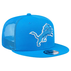Detroit Lions New Era Main Trucker 9FIFTY Snapback Hat - Blue Hats