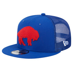 Buffalo Bills New Era Throwback Main Trucker 9FIFTY Snapback Hat - Royal Hats