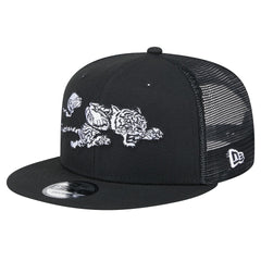 New Era Cincinnati Bengals Black Main Trucker 9FIFTY Snapback Hat
