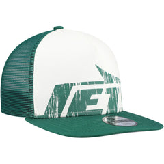 New York Jets New Era Youth Distressed 9FIFTY A-Frame Snapback Hat - White/Green Hats