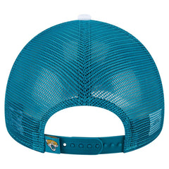Jacksonville Jaguars New Era Youth Sport Night Color Block 9FORTY A-Frame Trucker Adjustable Hat - Teal Hats