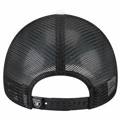 Las Vegas Raiders New Era Youth Sport Night Color Block 9FORTY A-Frame Trucker Adjustable Hat - Black Hats