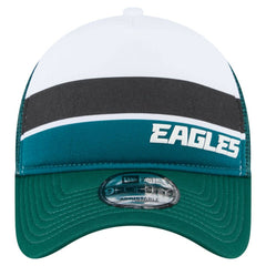 Philadelphia Eagles New Era Youth Sport Night Color Block 9FORTY A-Frame Trucker Adjustable Hat - Midnight Green Hats