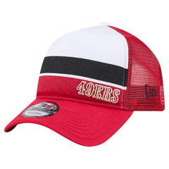 San Francisco 49ers New Era Preschool Sport Night Color Block 9FORTY A-Frame Trucker Adjustable Hat - Scarlet Hats