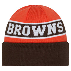 Cleveland Browns New Era Youth Active Reversible Cuffed Knit Hat - Brown Hats