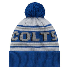 Indianapolis Colts New Era Youth Main Cuffed Knit Hat with Pom - Royal Hats