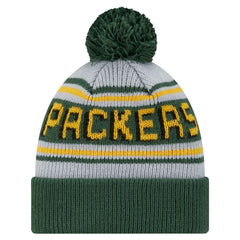 Green Bay Packers New Era Youth Main Cuffed Knit Hat with Pom - Green Hats