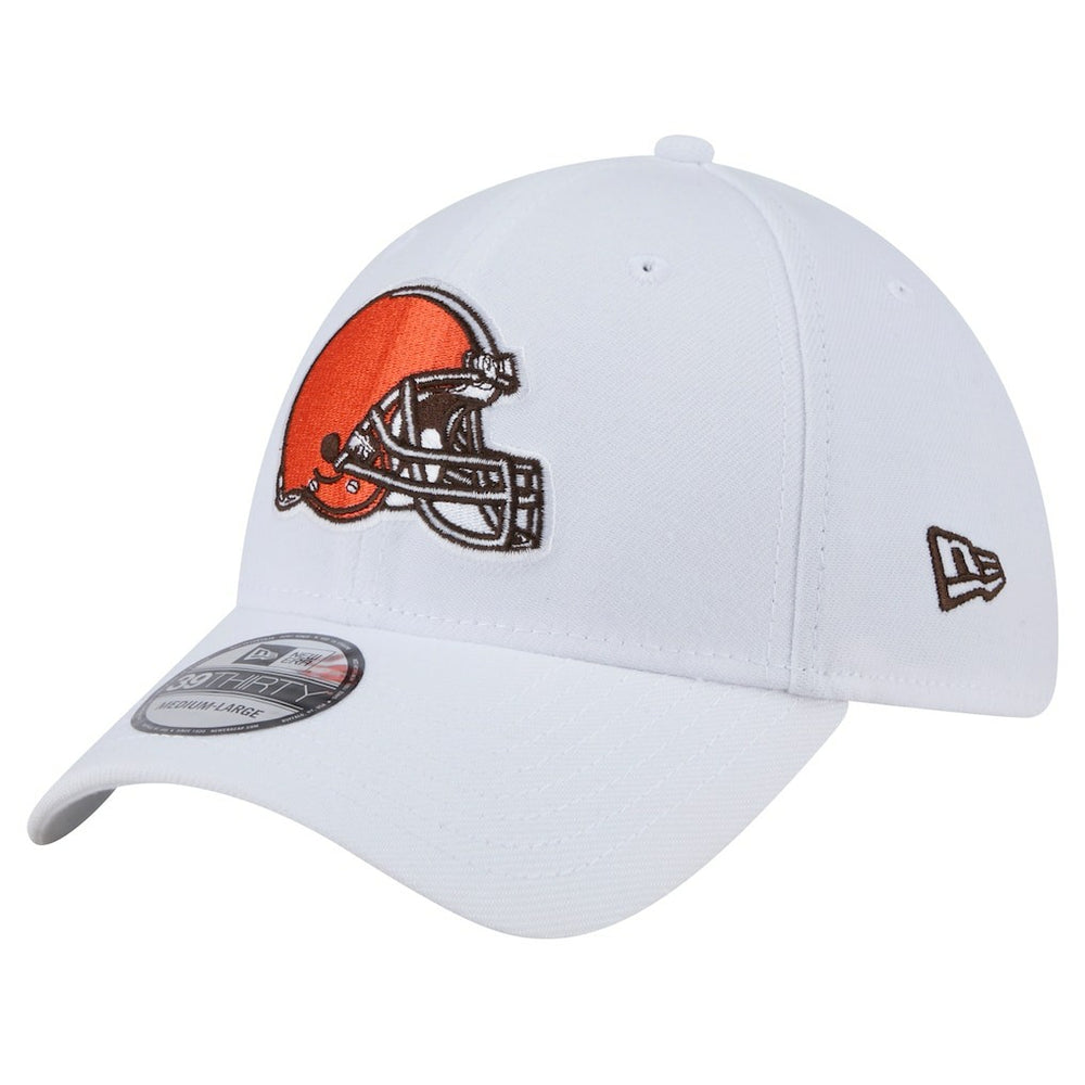 Cleveland Browns New Era Main 39THIRTY Flex Hat - White Hats
