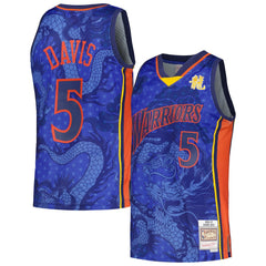 Baron Davis Golden State Warriors 2006/07 Hardwood Classics Asian Heritage 6.0 Swingman Throwback Player Jersey Royal - Mitchell & Ness