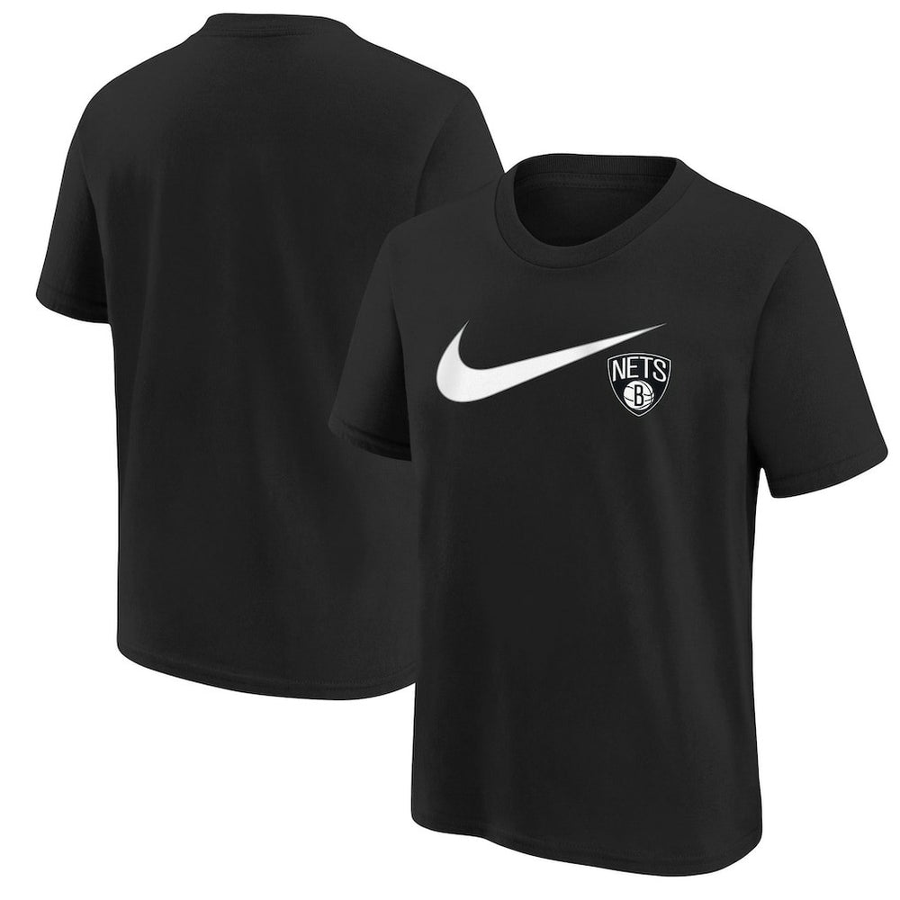 Brooklyn Nets Youth Swoosh T-Shirt Black - Nike
