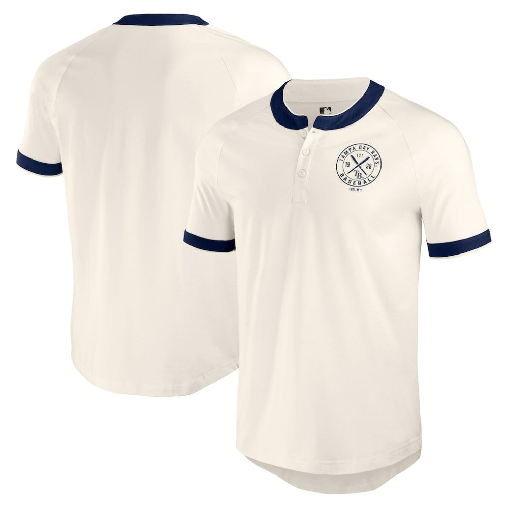 Tampa Bay Rays Darius Rucker Collection by Fanatics Henley Raglan T-Shirt - White T-shirts