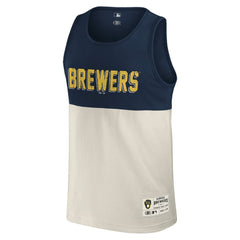 Milwaukee Brewers Darius Rucker Collection by Fanatics Colorblock Tank Top - Navy Tanks