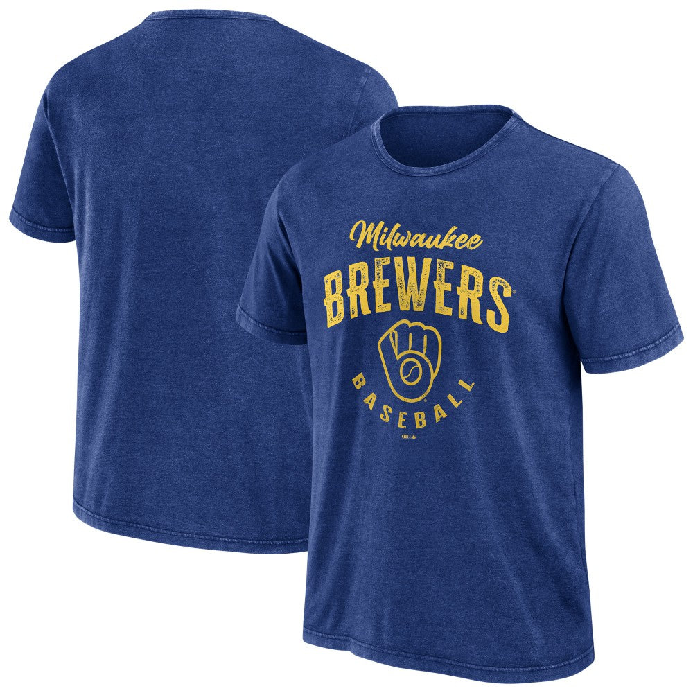 Milwaukee Brewers Darius Rucker Collection by Fanatics Cooperstown Collection Washed T-Shirt - Heather Royal T-shirts