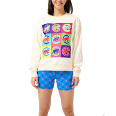 Chicago Cubs Terez Women's Classic Oversized Pullover Sweatshirt - Cream Pullover
