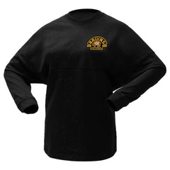 Boston Bruins Fanatics Women's 100th Anniversary Sparkle Spirit Jersey T-Shirt - Black | US 201153717