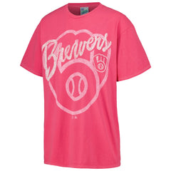 Milwaukee Brewers '47 Women's Dopamine Tradition T-Shirt - Pink T-shirts