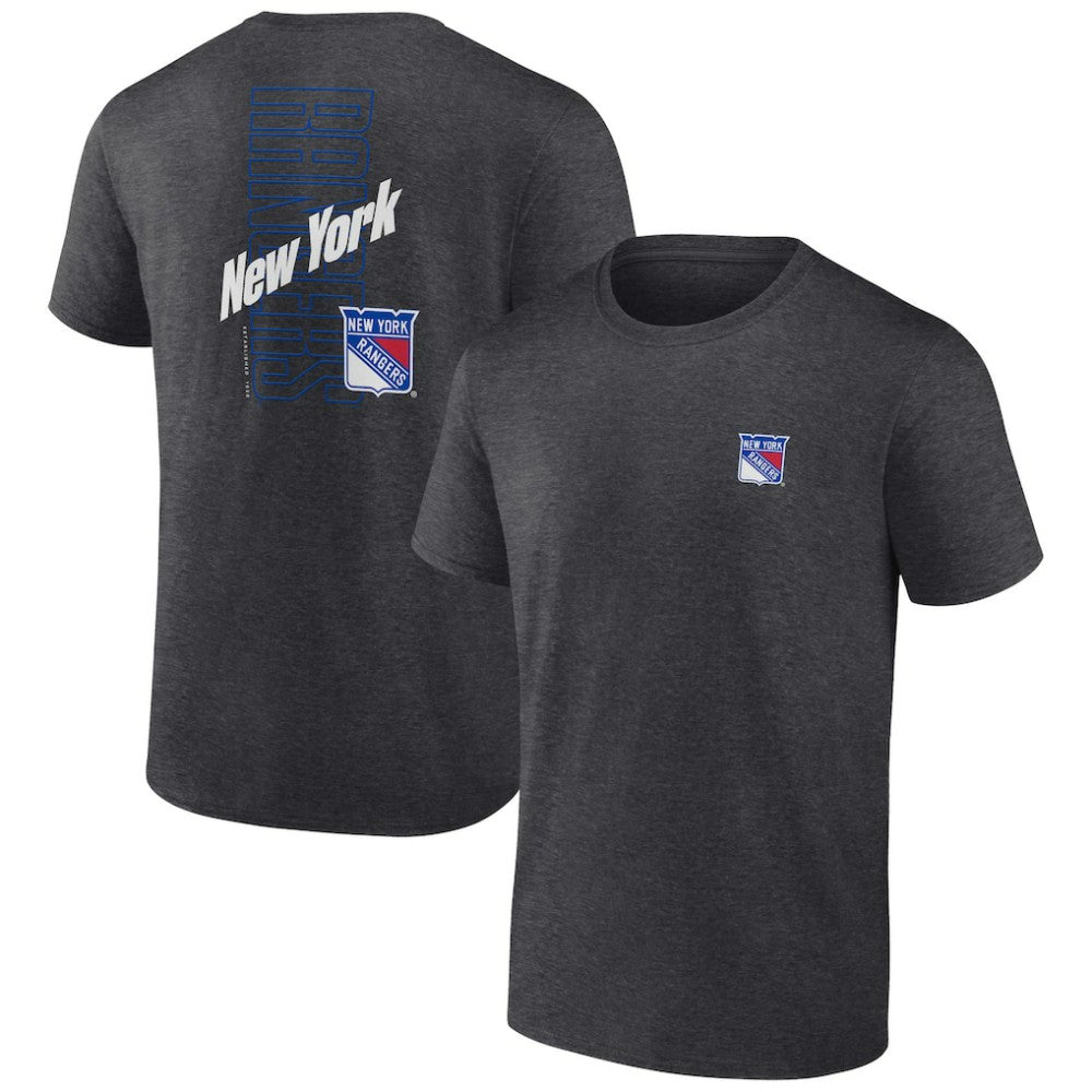 New York Rangers Fanatics Backbone T-Shirt - Heather Charcoal | US 201159024