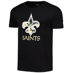 New Orleans Saints New Era Camo Logo T-Shirt - Black T-shirts