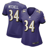 Keaton Mitchell Baltimore Ravens Women's Game Jersey - Purple Jerseys