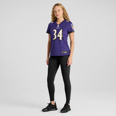 Keaton Mitchell Baltimore Ravens Women's Game Jersey - Purple Jerseys