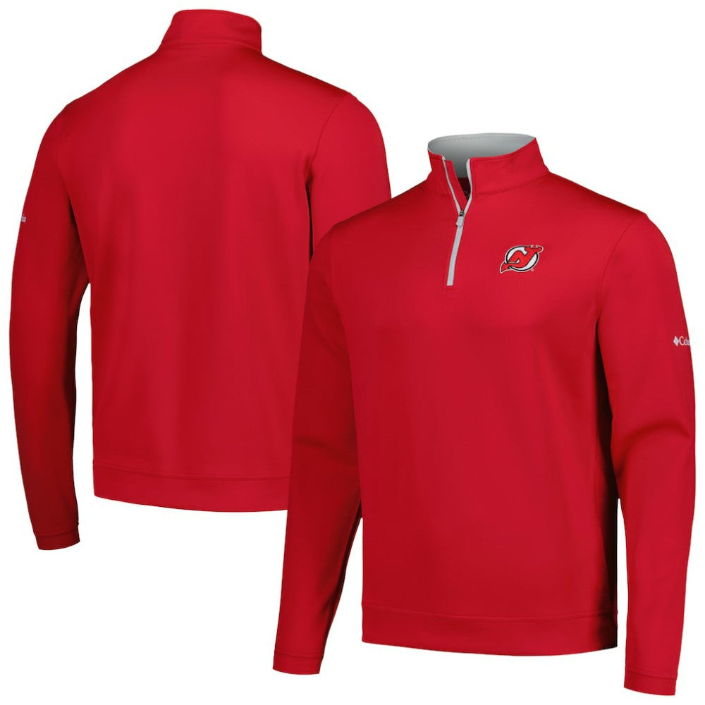New Jersey Devils Columbia Wickham Hills Omni-Wick Quarter-Zip Jacket - Red | US 201165228