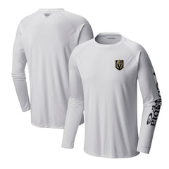 Vegas Golden Knights Columbia Terminal Tackle Omni-Shade Raglan Long Sleeve T-Shirt - White | US 201165256