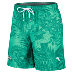 New York Jets Santiago Palms Board Shorts - Green Shorts