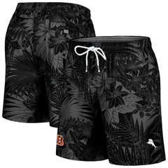 Cincinnati Bengals Santiago Palms Board Shorts - Black Shorts