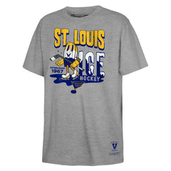 St. Louis Blues Mitchell & Ness Youth Ice Hockey T-Shirt - Gray | US 201166581