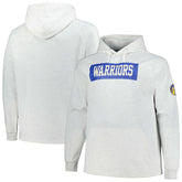 Golden State Warriors Big & Tall Raglan Tri-Blend Pullover Hoodie Ash - Fanatics