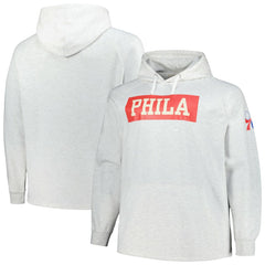 Philadelphia 76ers Big & Tall Raglan Tri-Blend Pullover Hoodie Ash - Fanatics outlet