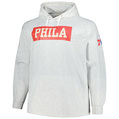 Philadelphia 76ers Big & Tall Raglan Tri-Blend Pullover Hoodie Ash - Fanatics outlet